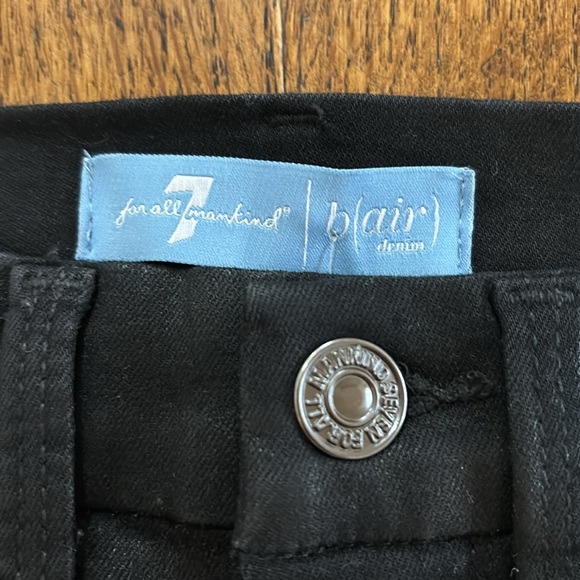 7 for all mankind waxed black pants with side detail, size 25 - Picture 3 of 4